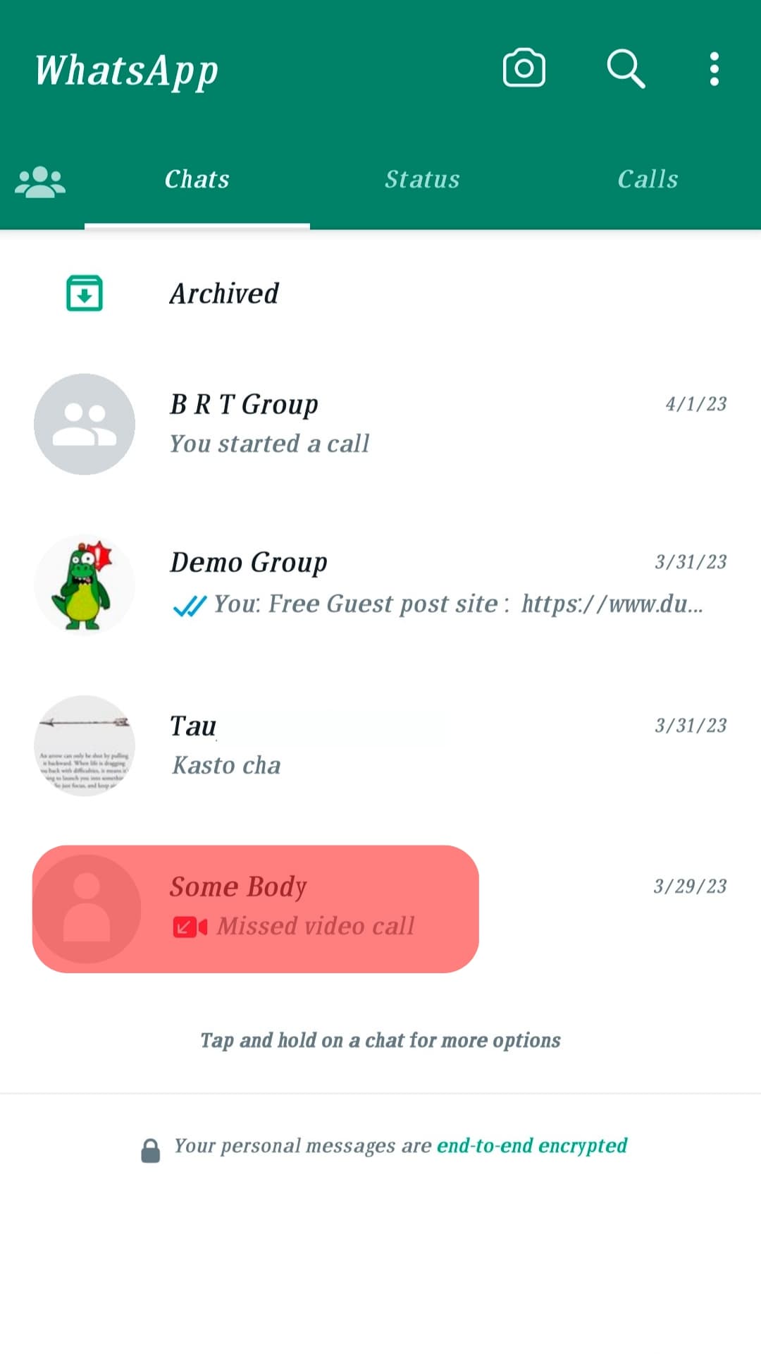 Navigate To The Chat Of The Whatsapp Number