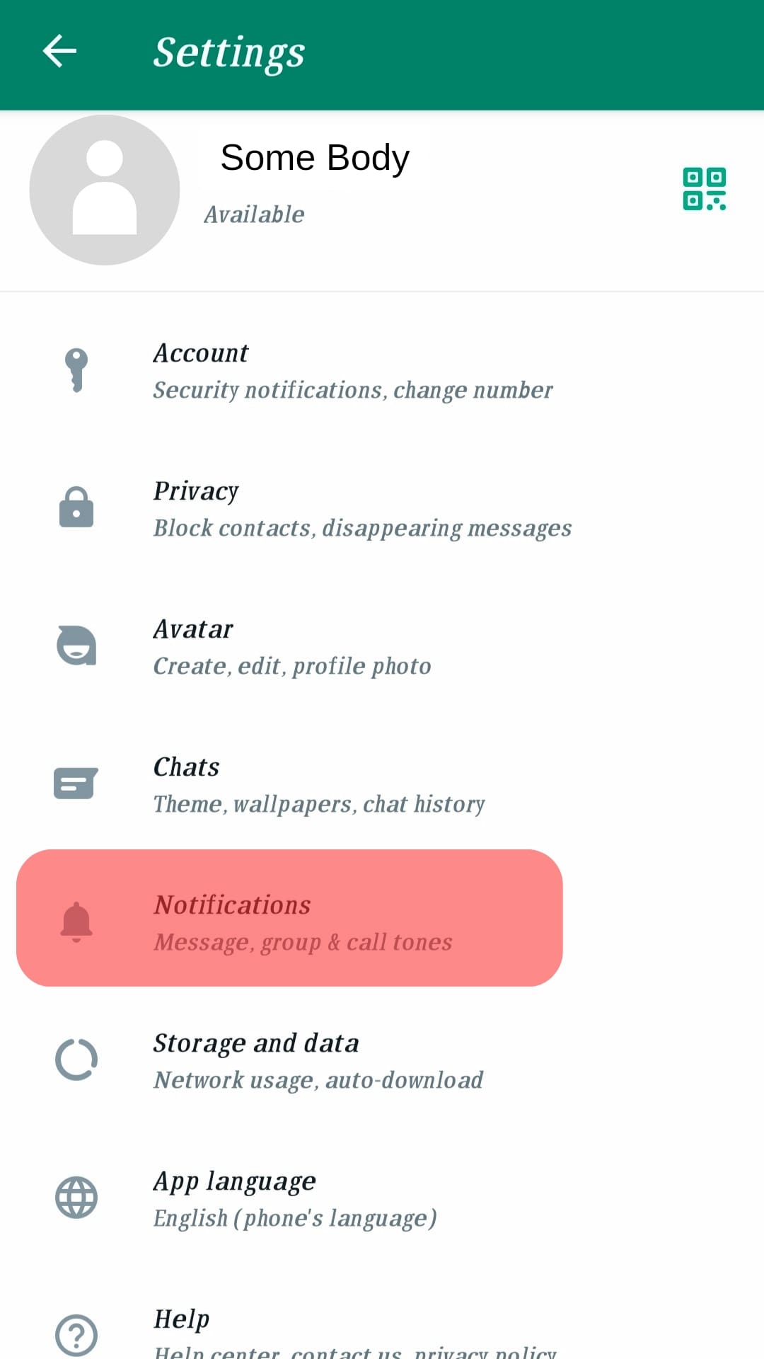 Notifications Setting Whatsapp