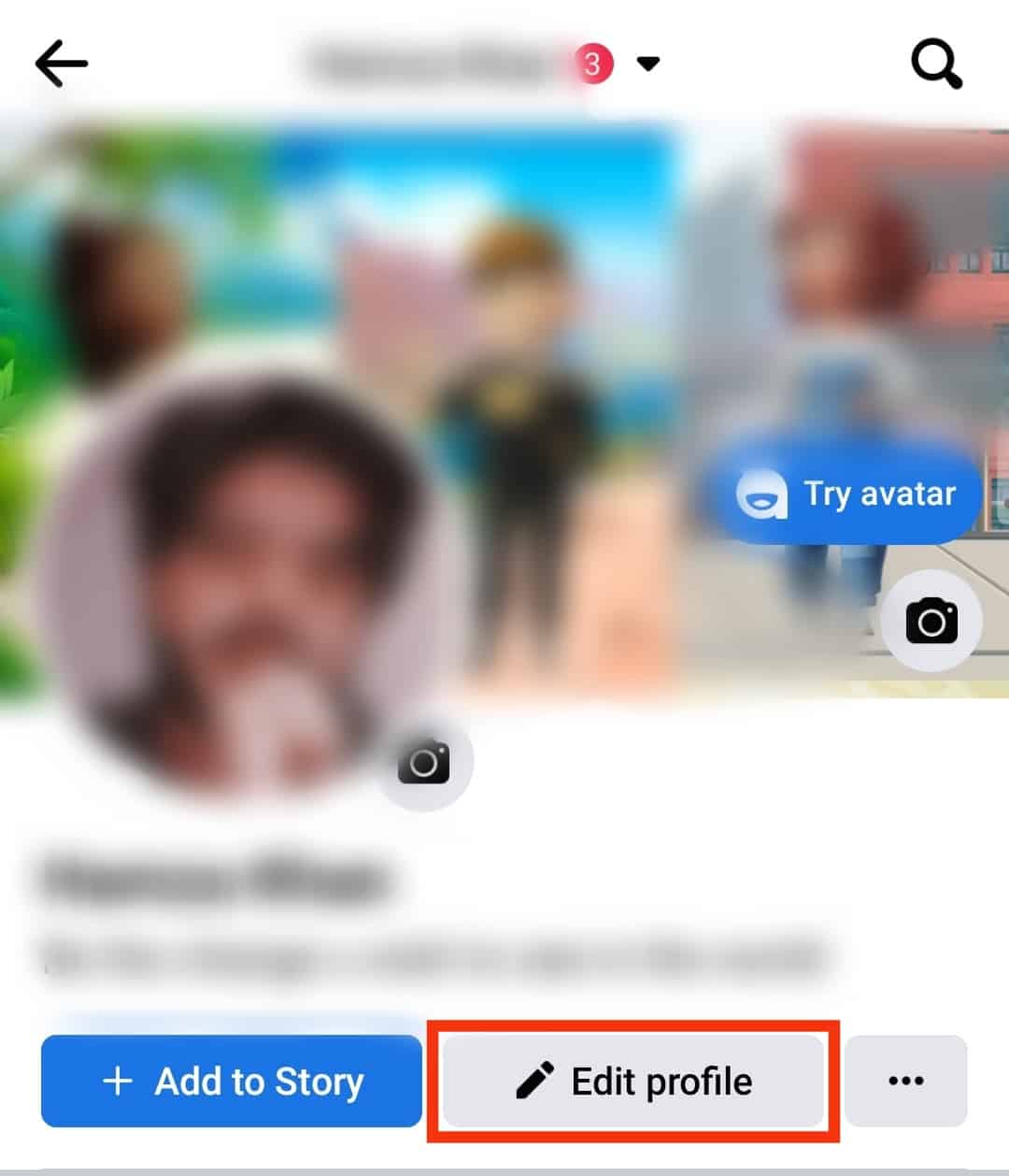 Now Tap Edit Profile