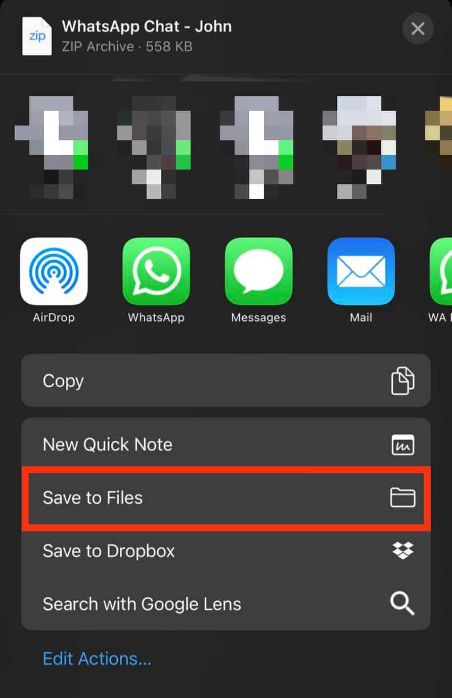 Once Exporting Completes, Tap The Option For Save To Files.