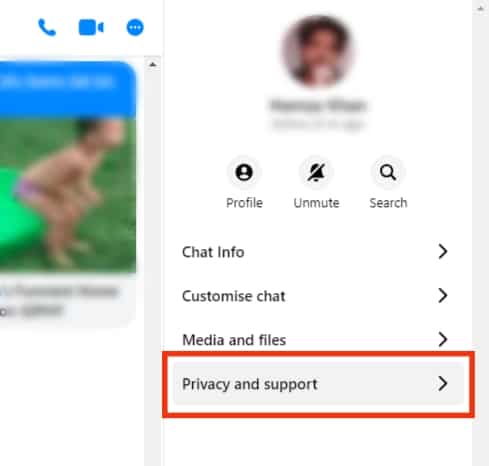Open Privacy &Amp; Support Section