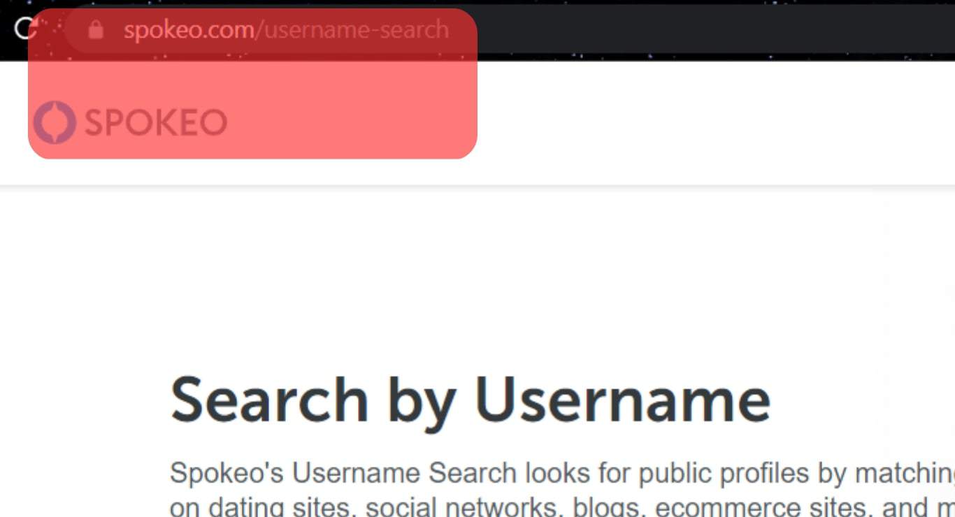 Open Spokeo Username Search.