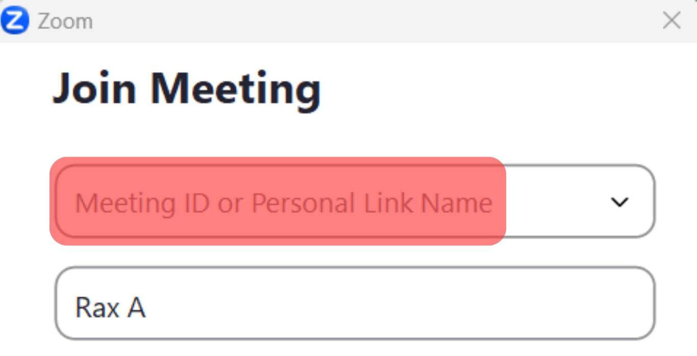 Open Zoom And Enter The Meeting Id.