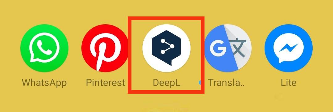 Open The Deepl Translate App