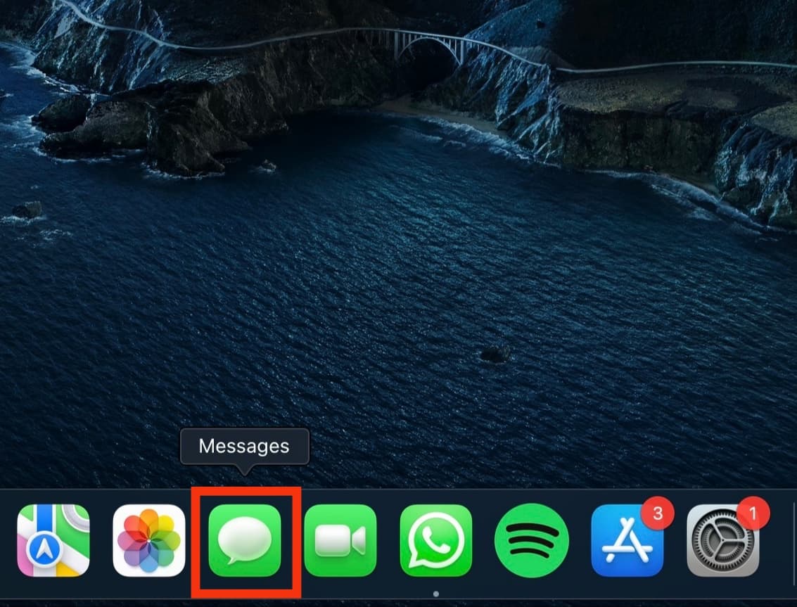 Open The Messages App On Your Macbook.