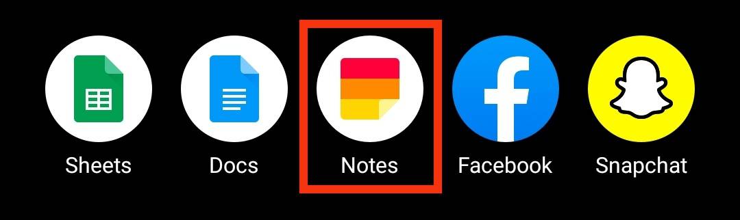 Open The Notes App On Your Phone