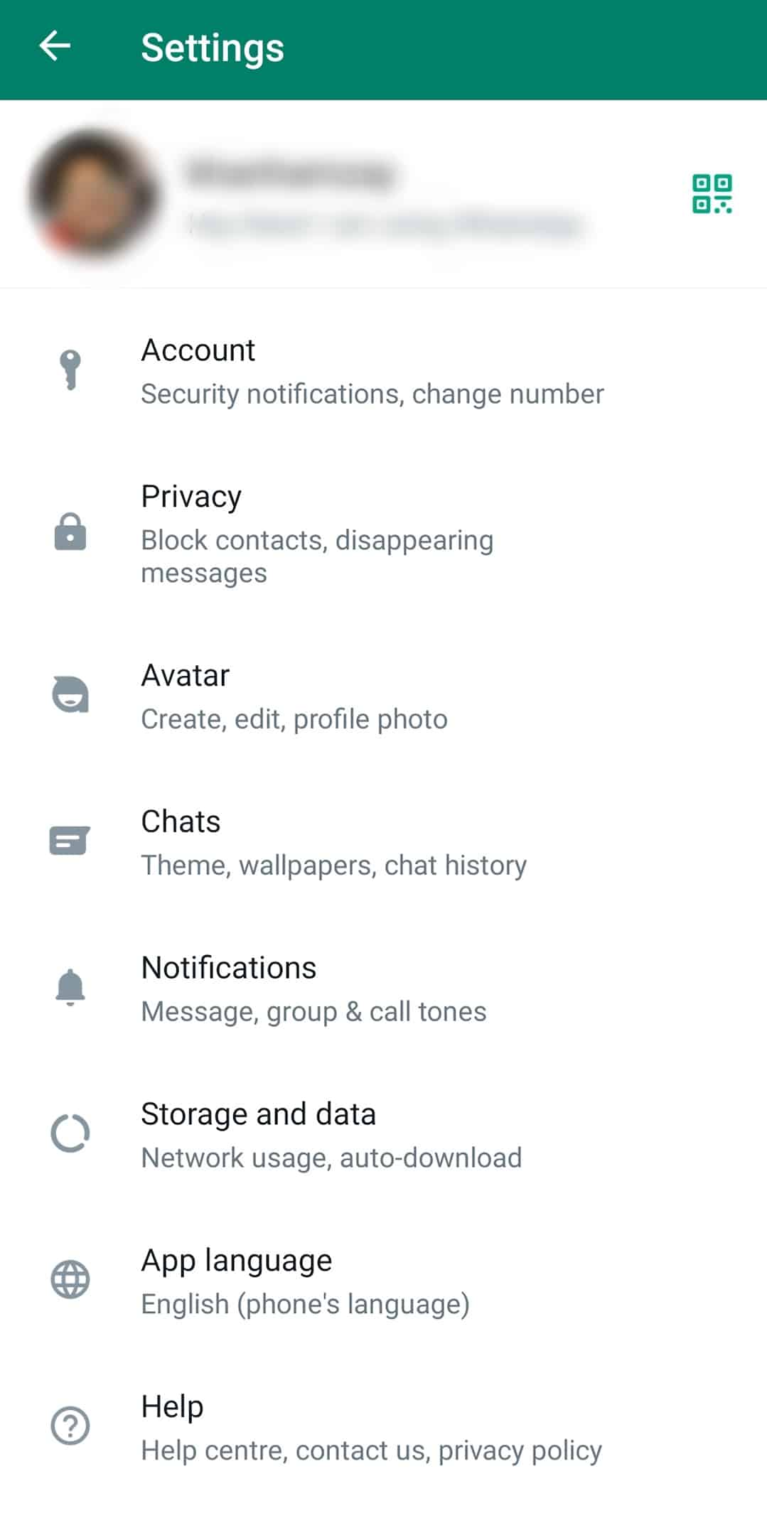 Open Whatsapp Settings