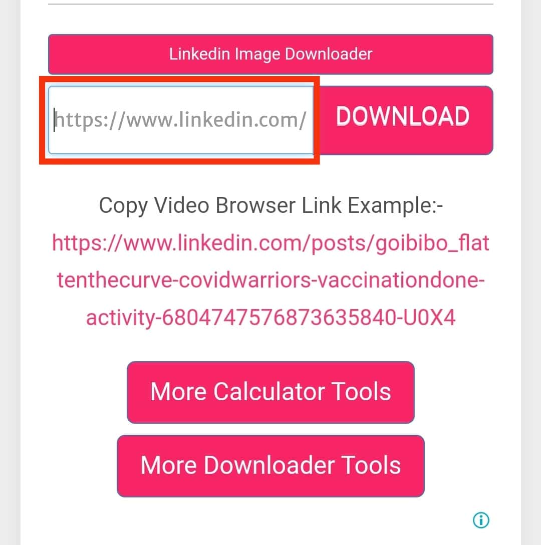 Paste The Copied Link