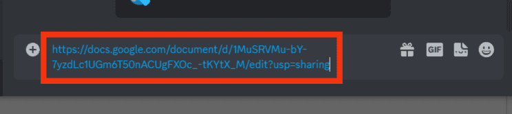 Paste The Link On The Message Input Field