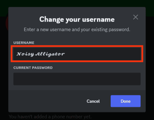 Paste The New Username To The Username Box