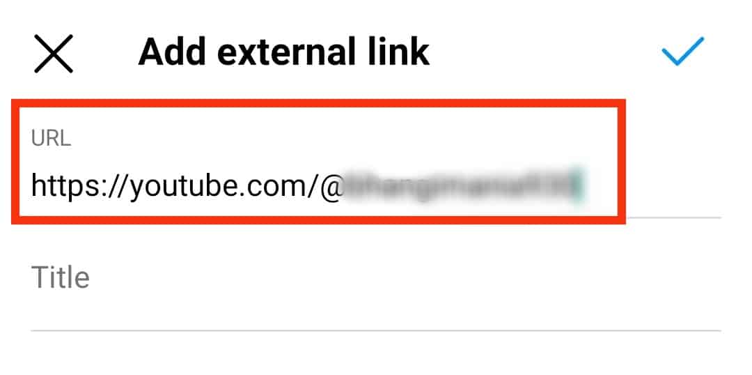 Paste Url In Url Field