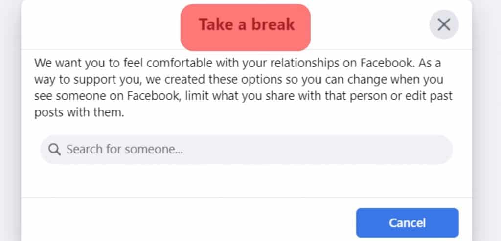 Person Used Take A Break Option