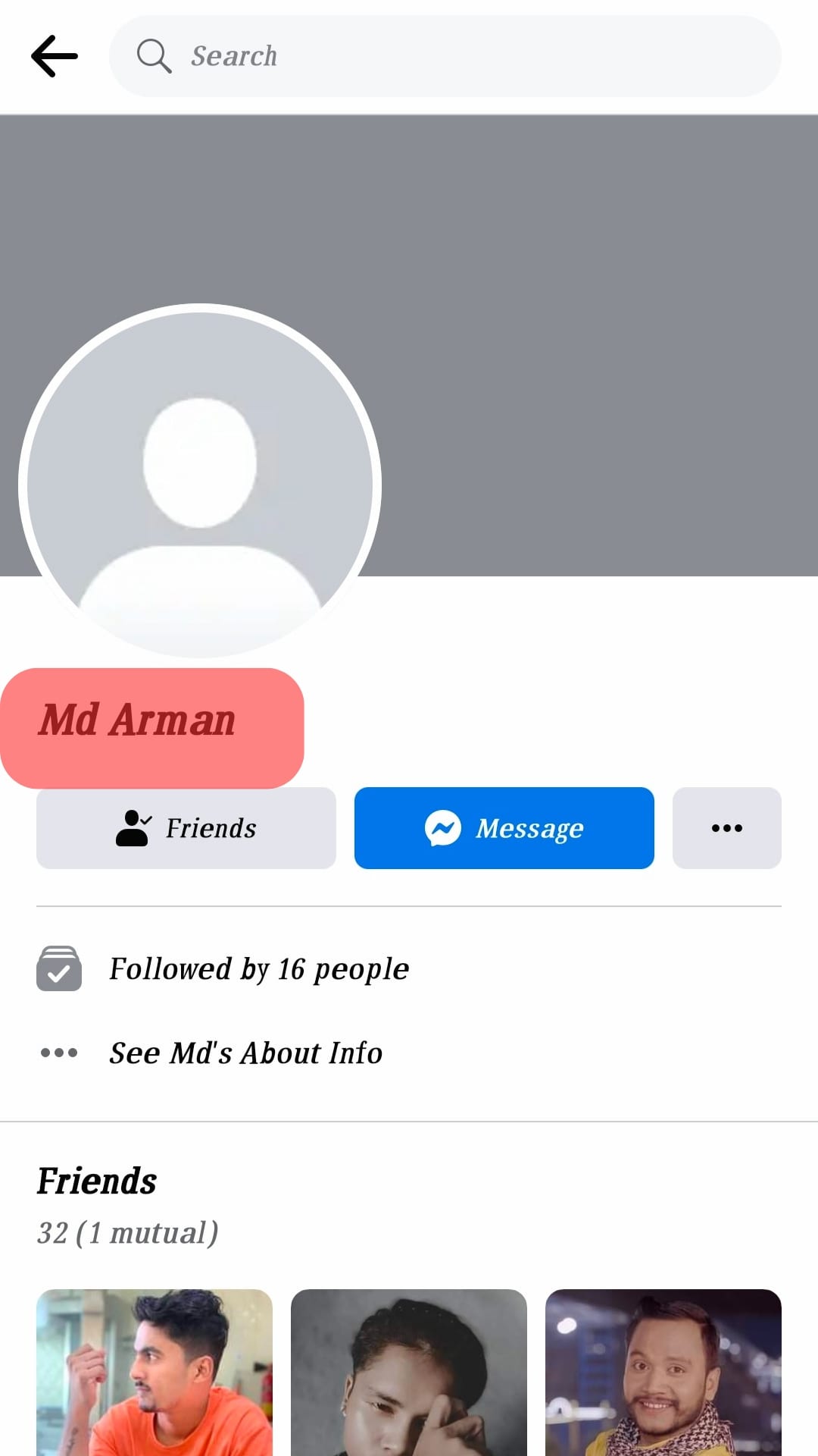 Person Profile On Facebook