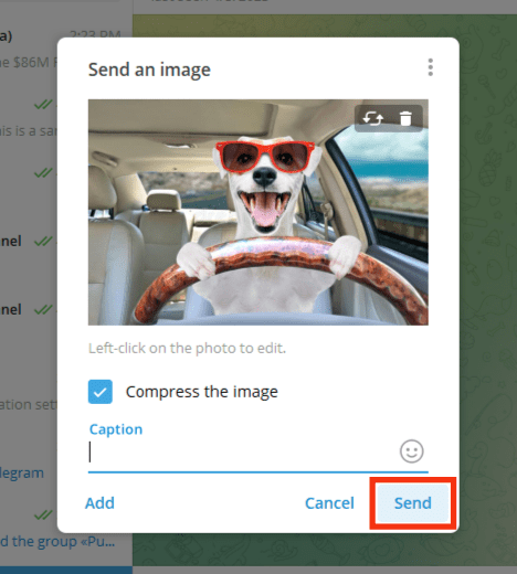 Press Enter Or Click The Send Button