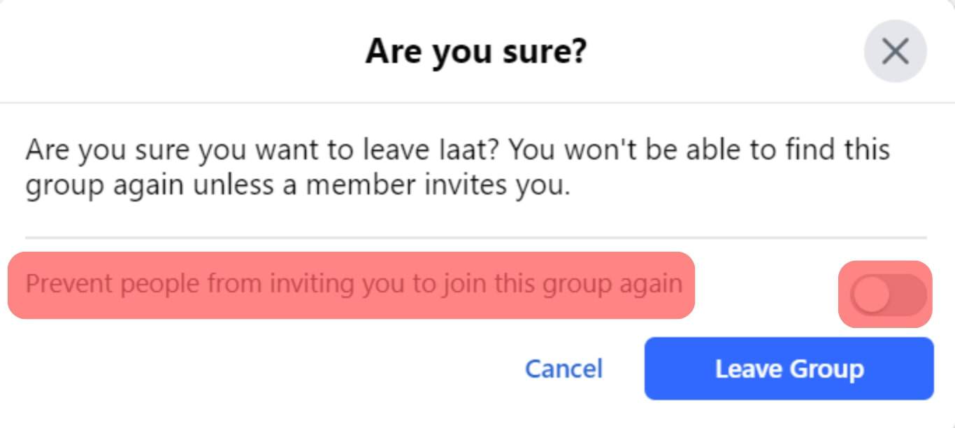 Prevent Other Members From Adding You Back To This Group Toggle The Option On.
