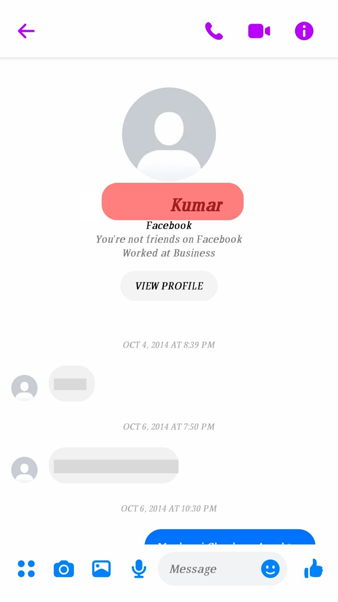 Profile On Messenger App