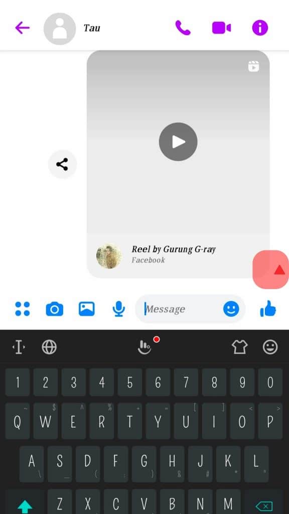 Red Triangle Facebook Messenger