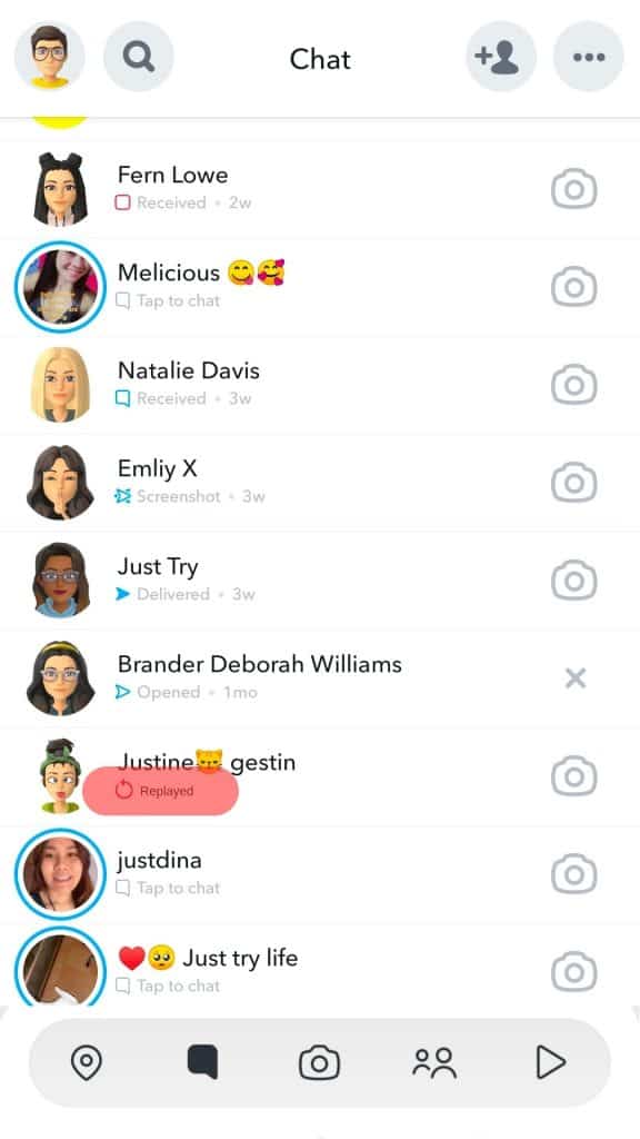 Replayed Icons On Snapchat