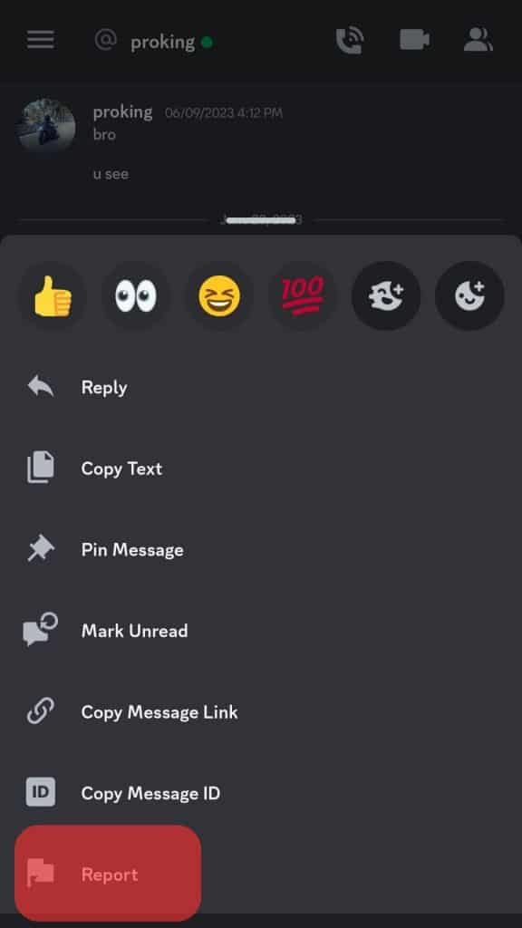 Report Message On Discord