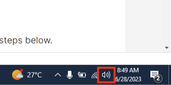 Right-Click On The Volume Icon