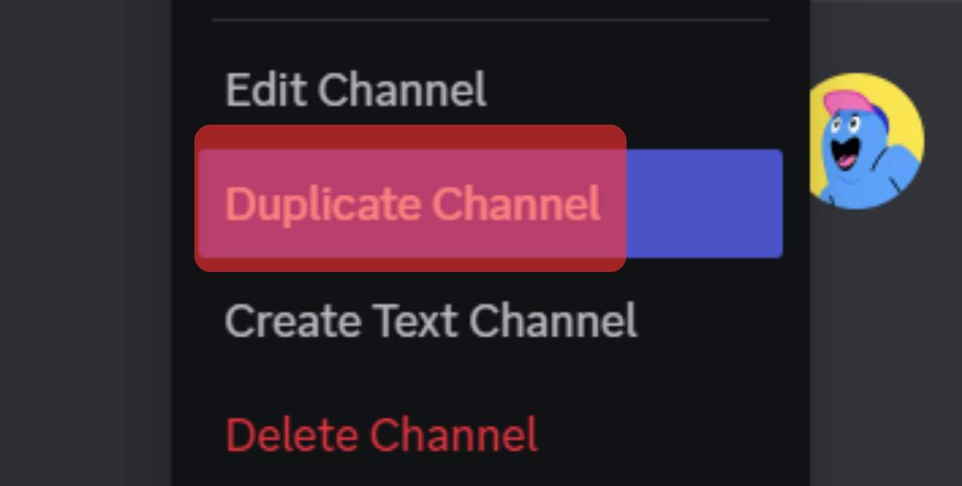 Right-Click To Duplicate Channel