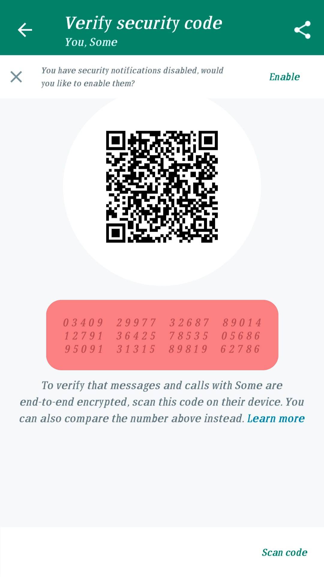 Scan The Qr Code To Verify The Encryption Whatsapp