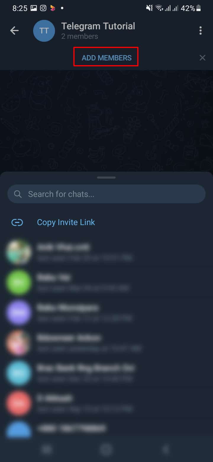 Telegram Group Member Add Button