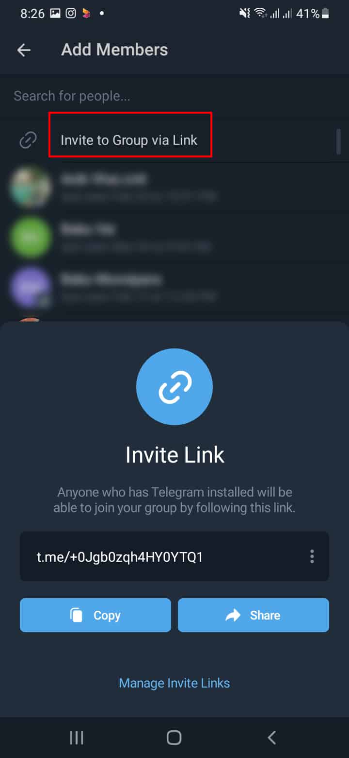 Telegram Invite To Group Via Link Button