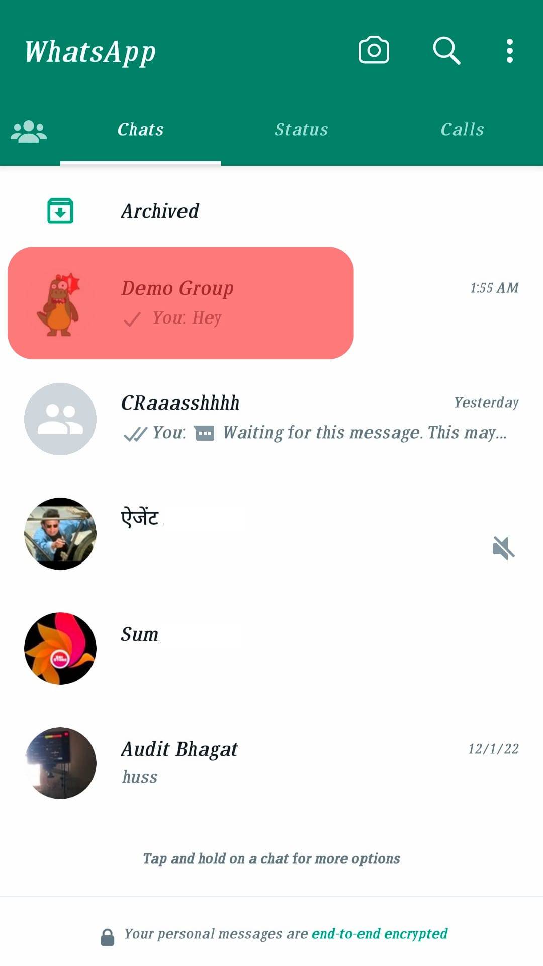 Scroll Down The Conversations To Find Group Chat