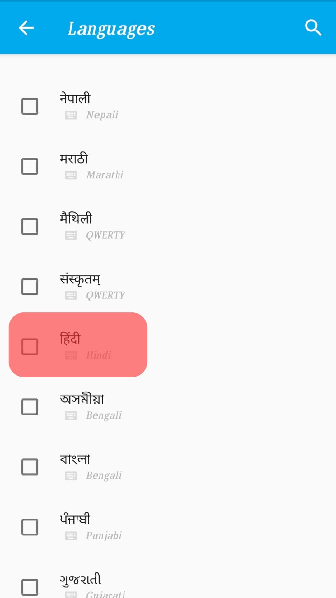 Scroll Down The List And Select Hindi