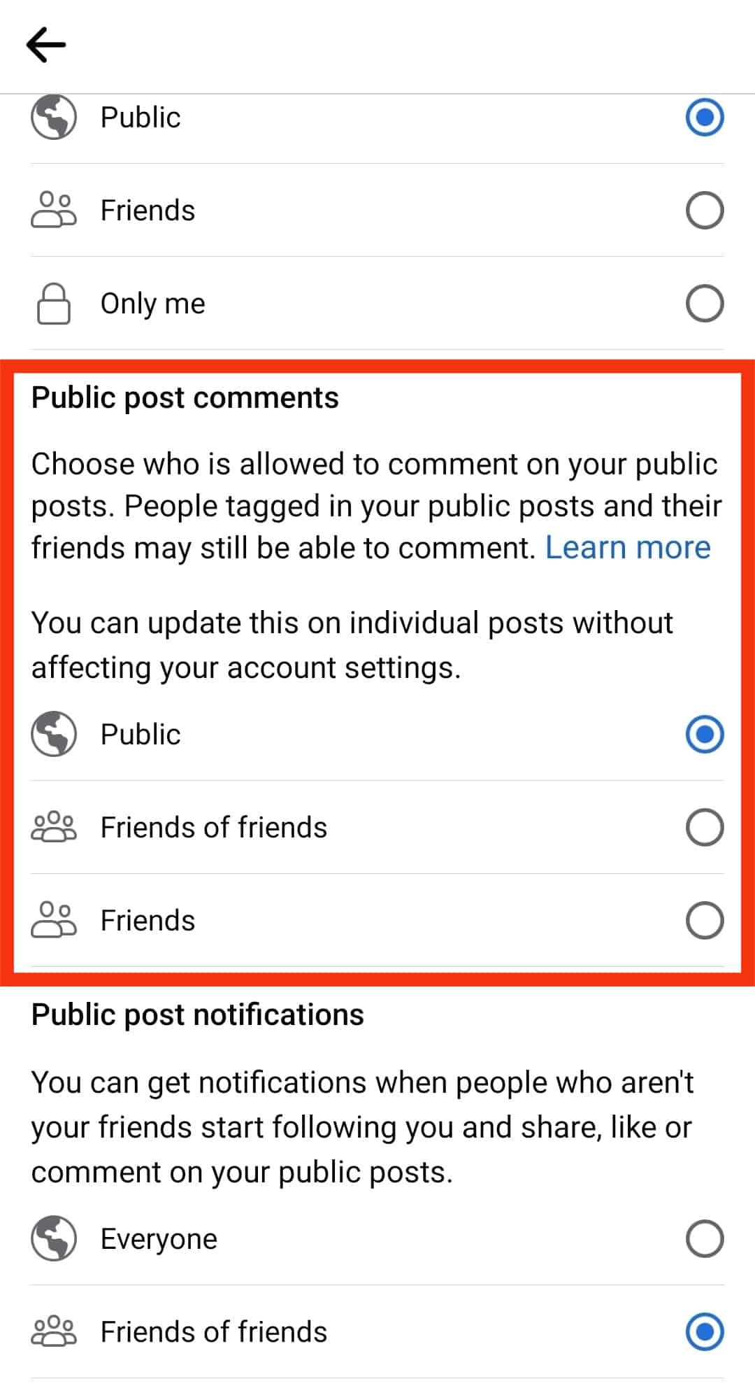 Scroll Down To Public Post Comments Section