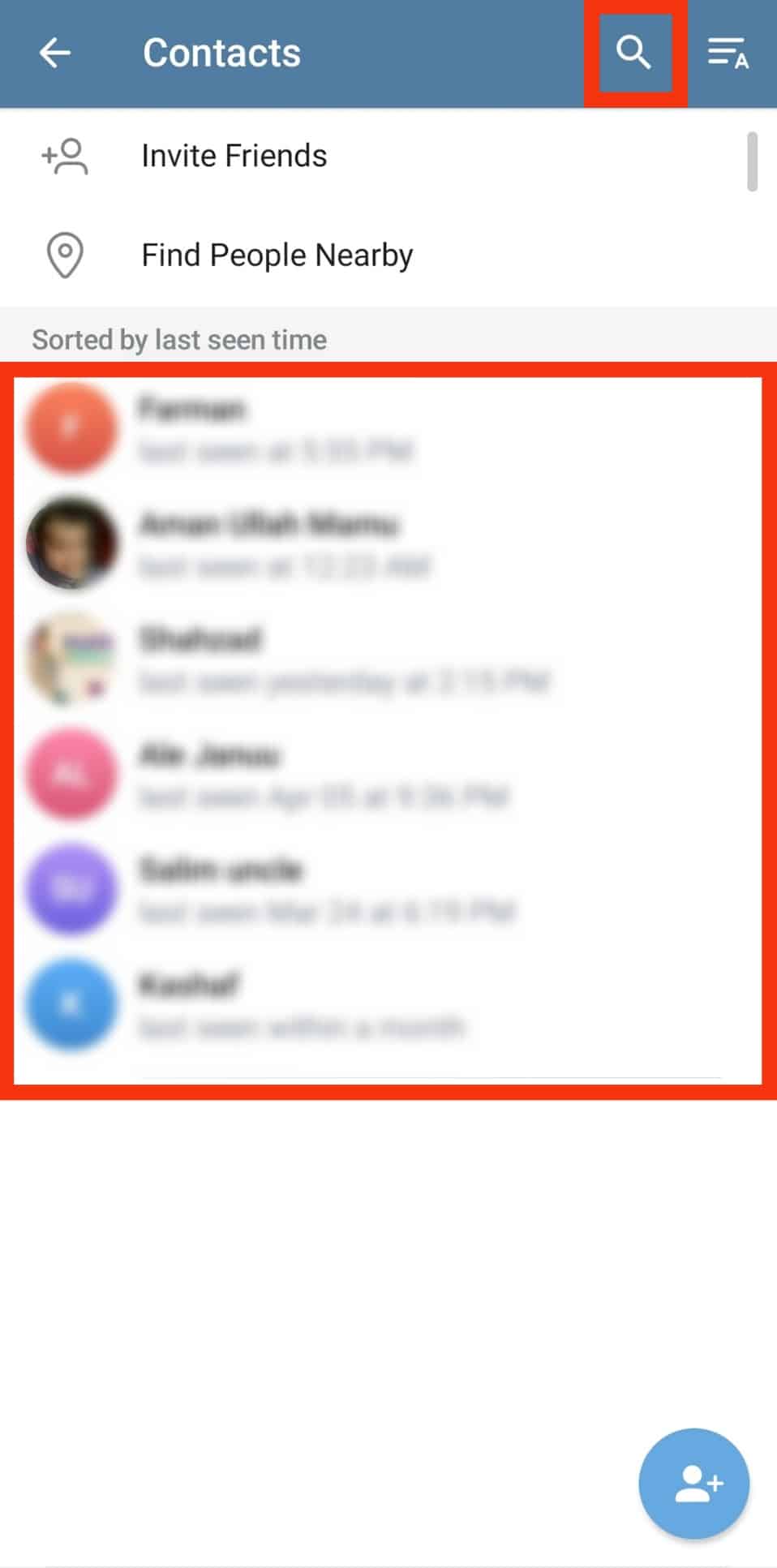 Scroll Through The List