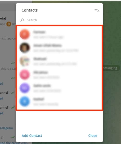Scroll Through Your Contact List