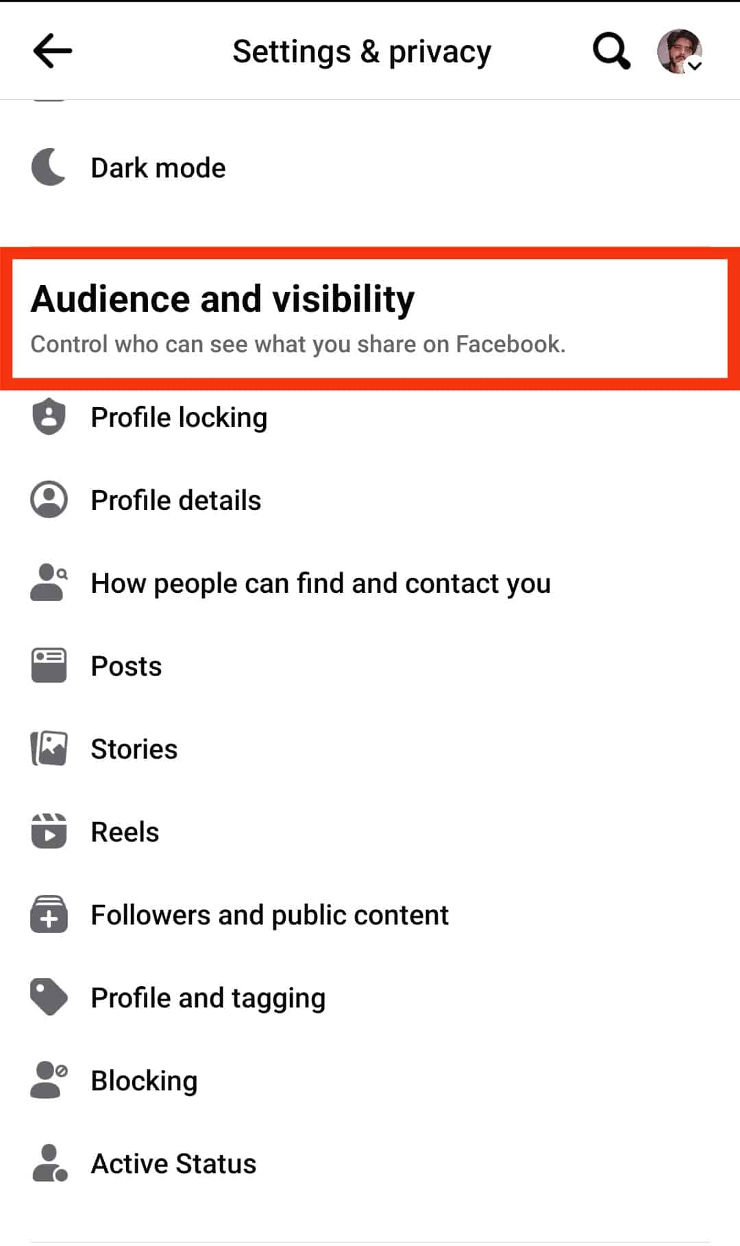 Scroll To The Audience And Visibility Section