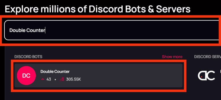 Search For Double Counter