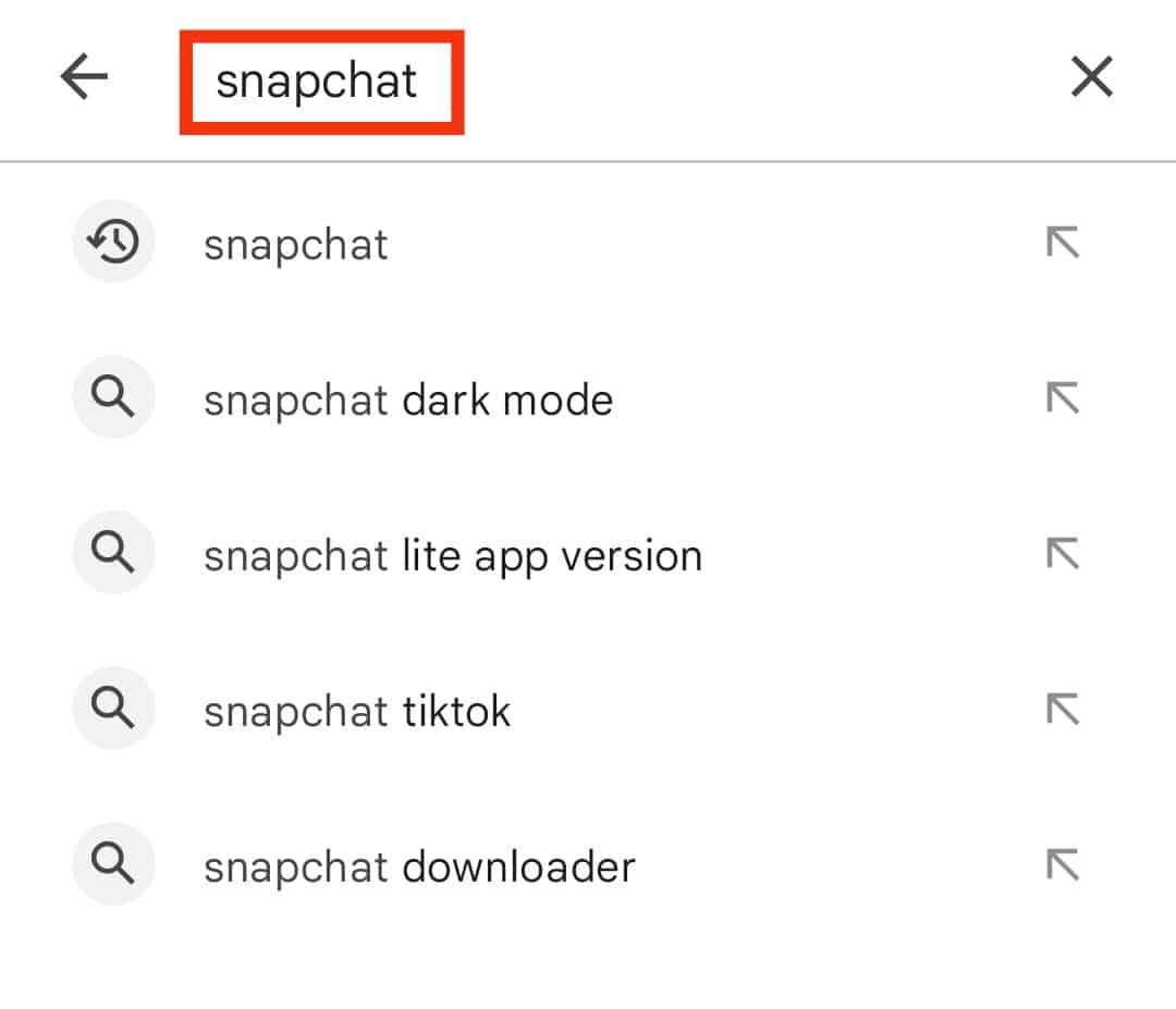 Search For Snapchat