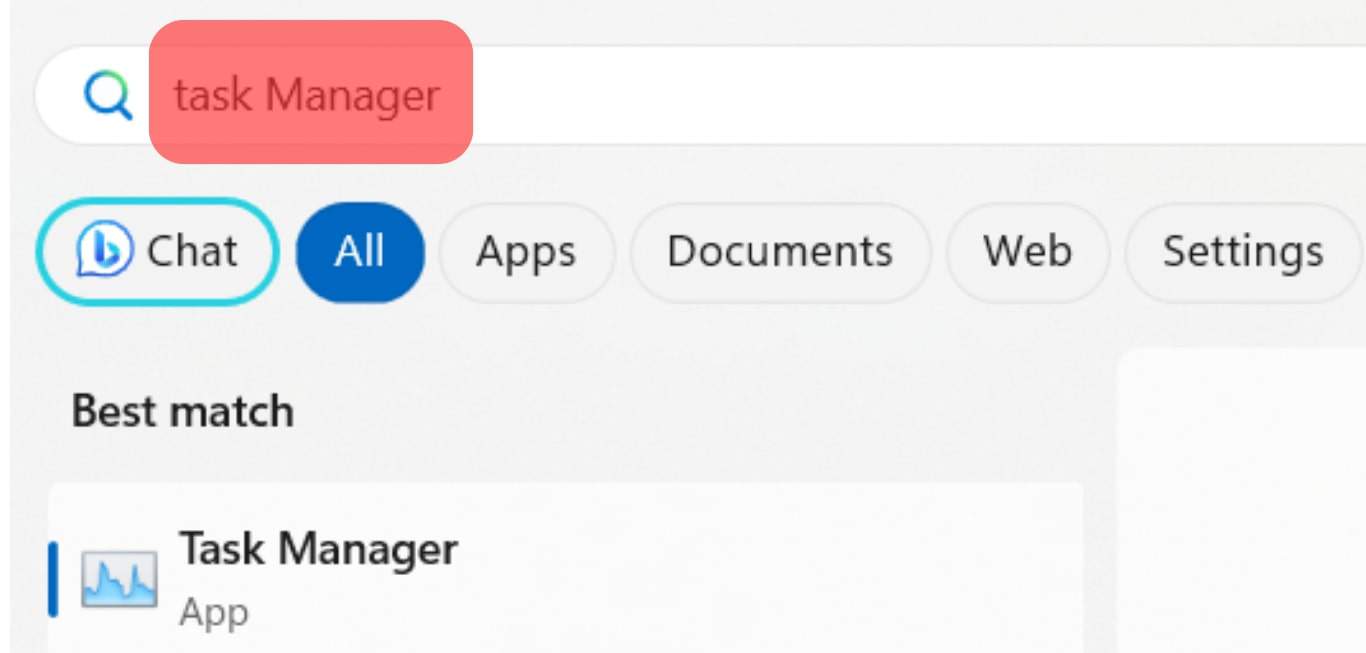 Search For Task Manager