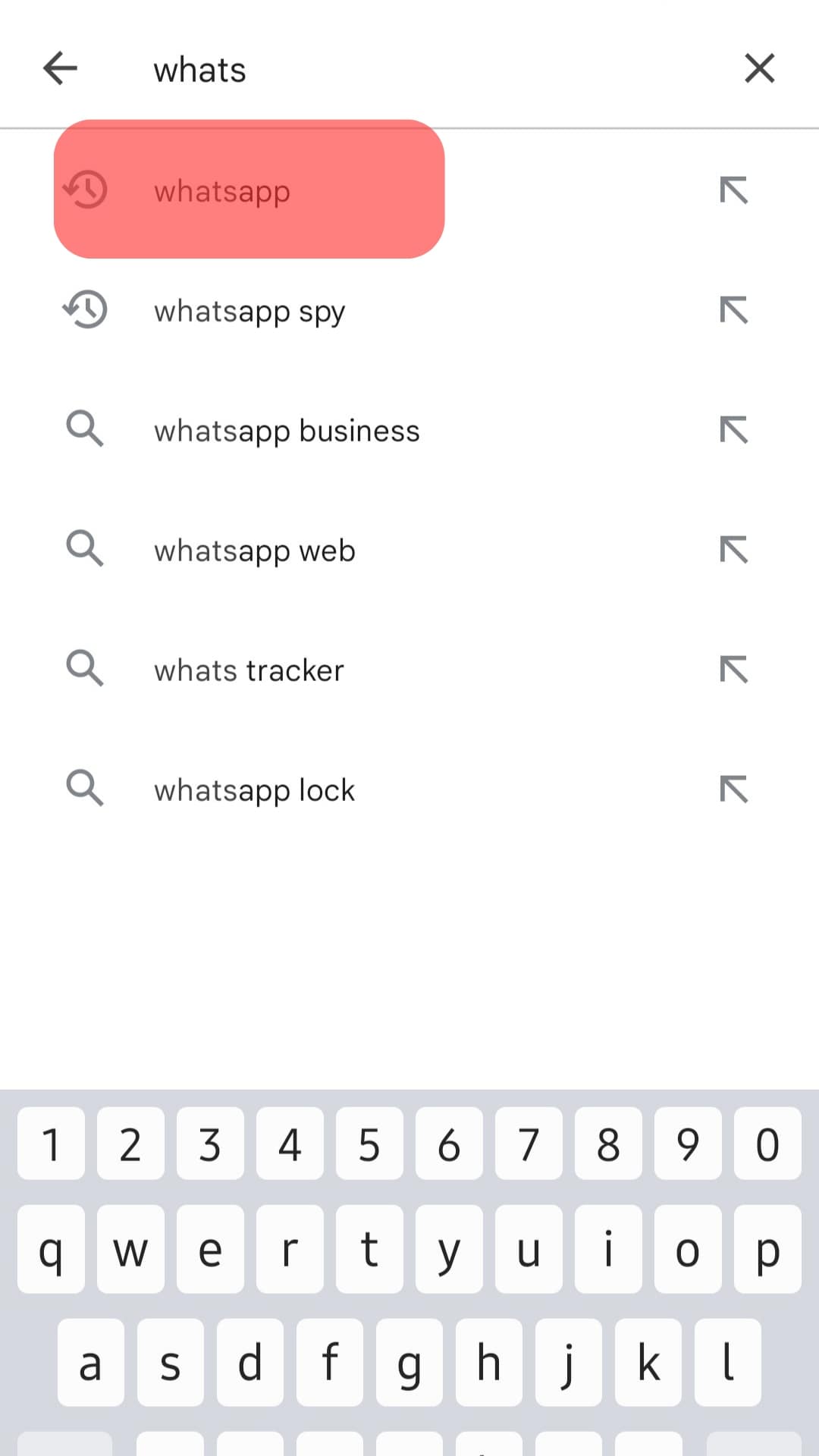 Search For Whatsapp In Playstore