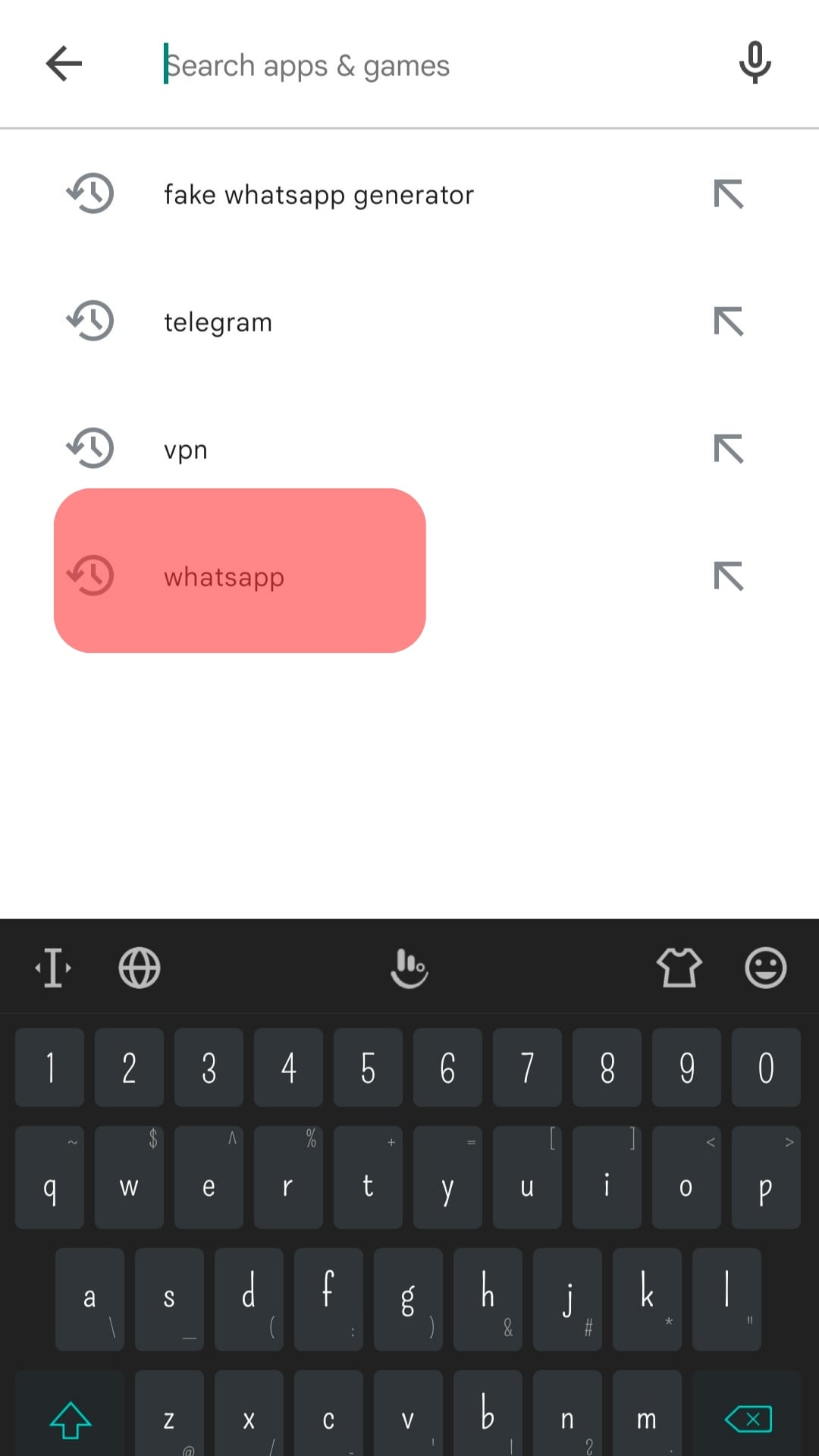Search For Whatsapp On Playstore