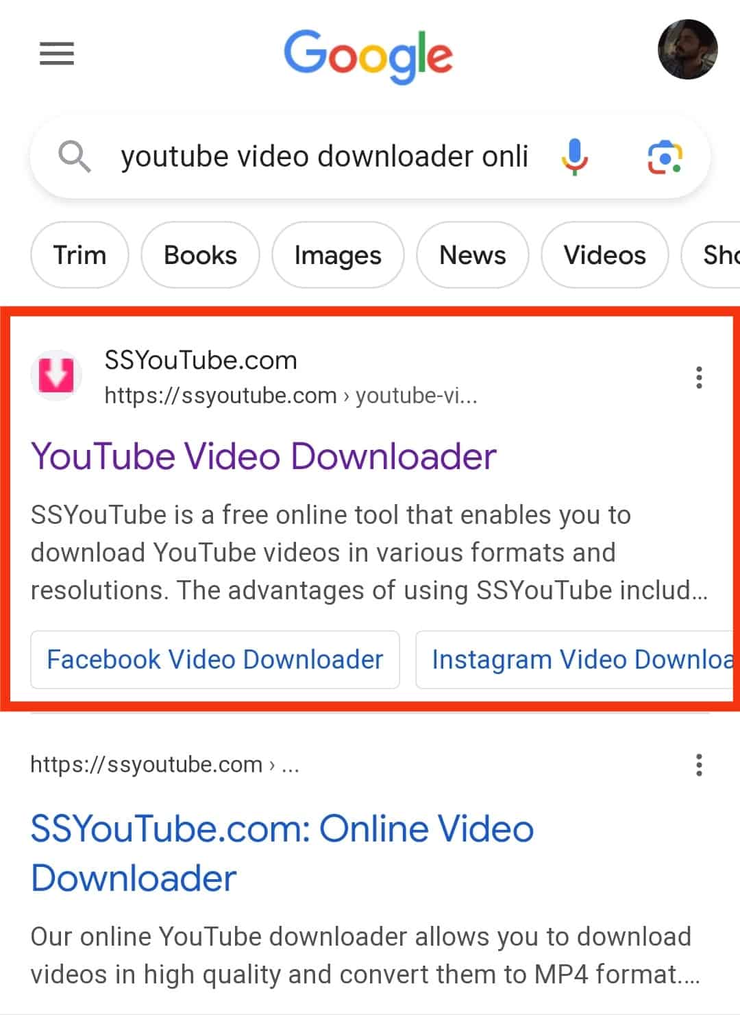 Search For A Youtube Video Downloader And Select One