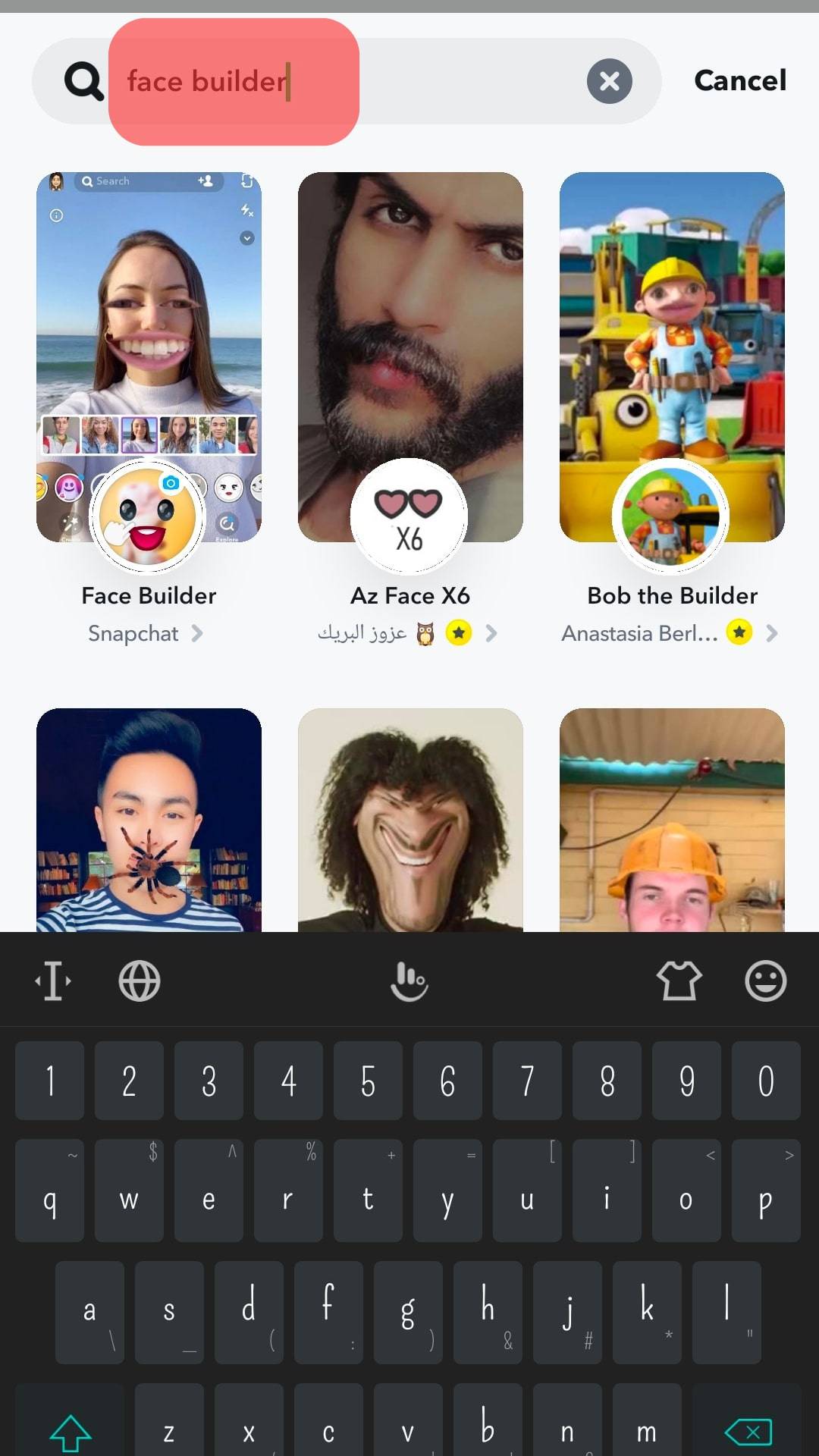 Search For Face Builder