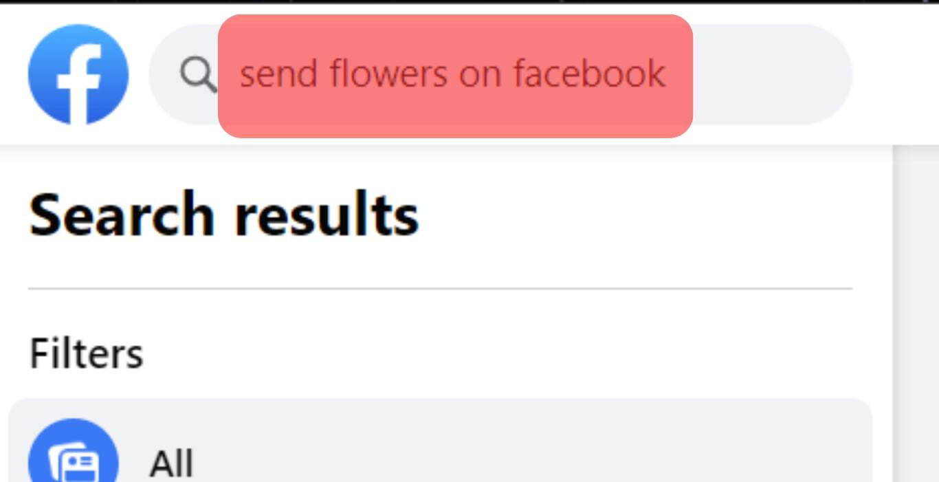 Search For Send Flowers On Facebook.