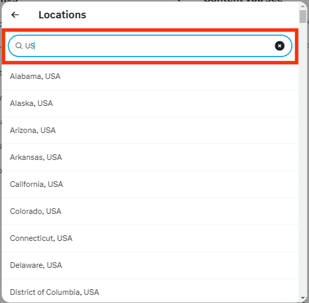 Search For Your Desired Location