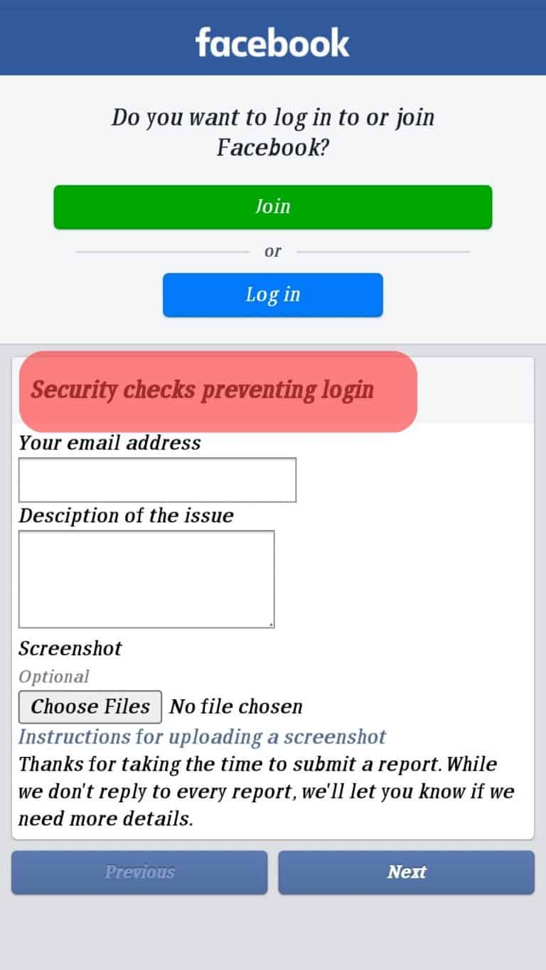 Snapshot of Preventing Facebook Account Unauthorized Login