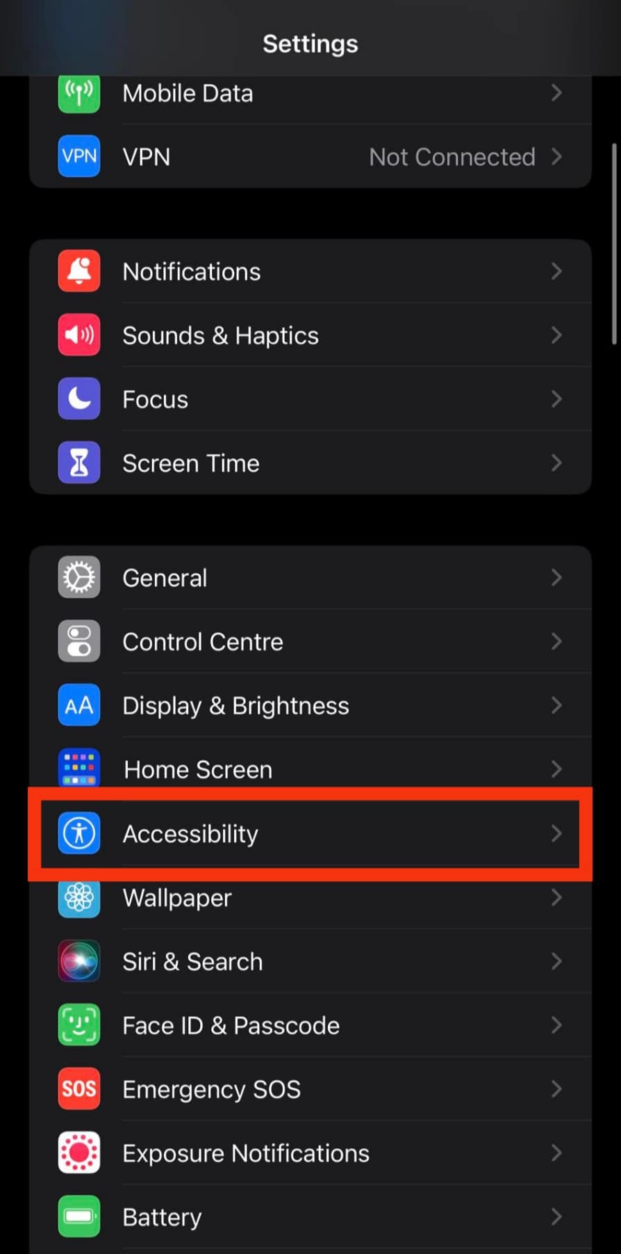 Select Accessibility