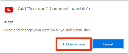 Select Add Extension