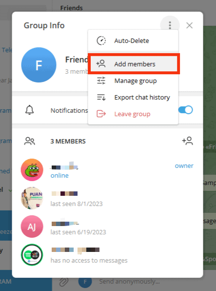 Select 'Add Members