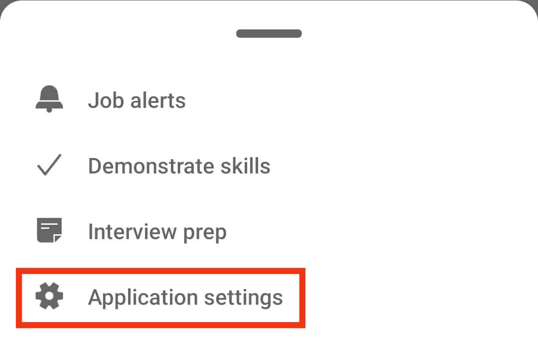 Select Application Settings