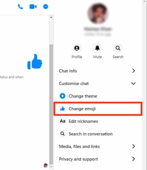 Select Change Emoji
