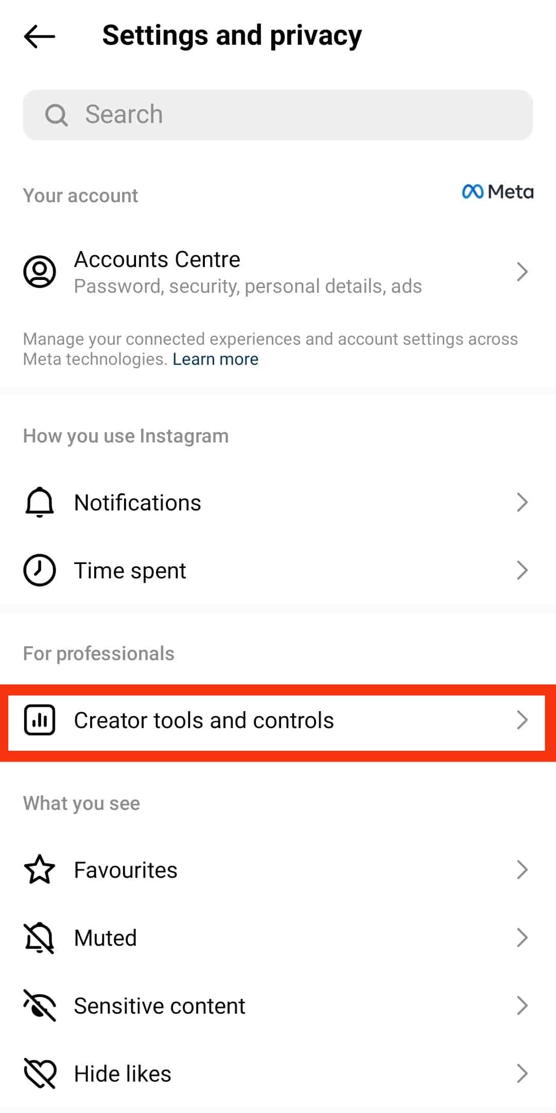 Select Creator Tools And Controls